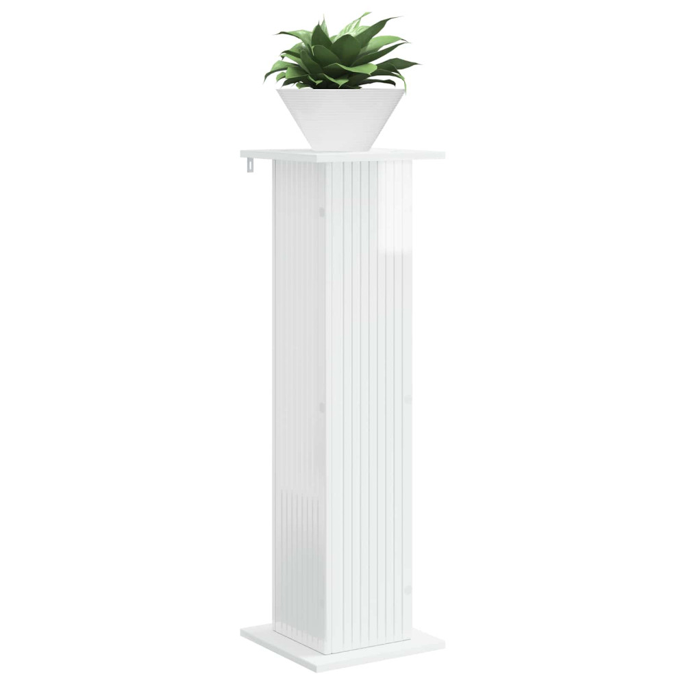 Produktbild för Växtställ 2 pcs Vit högglans 30,5 x 30 x 100,5 cm