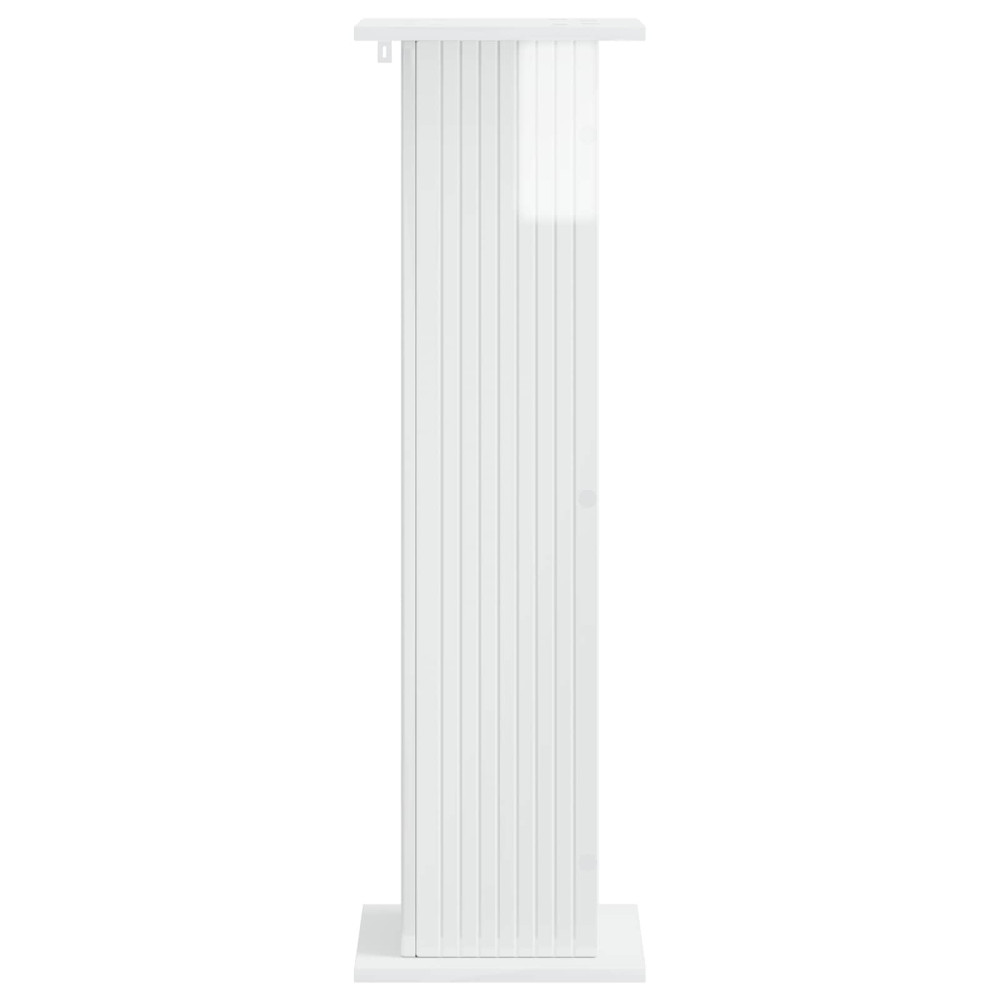 Produktbild för Växtställ 2 pcs Vit högglans 30,5 x 30 x 100,5 cm