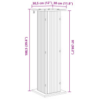 Produktbild för Växtställ Rökt ek 30,5 x 30 x 100,5 cm Konstruerat trä