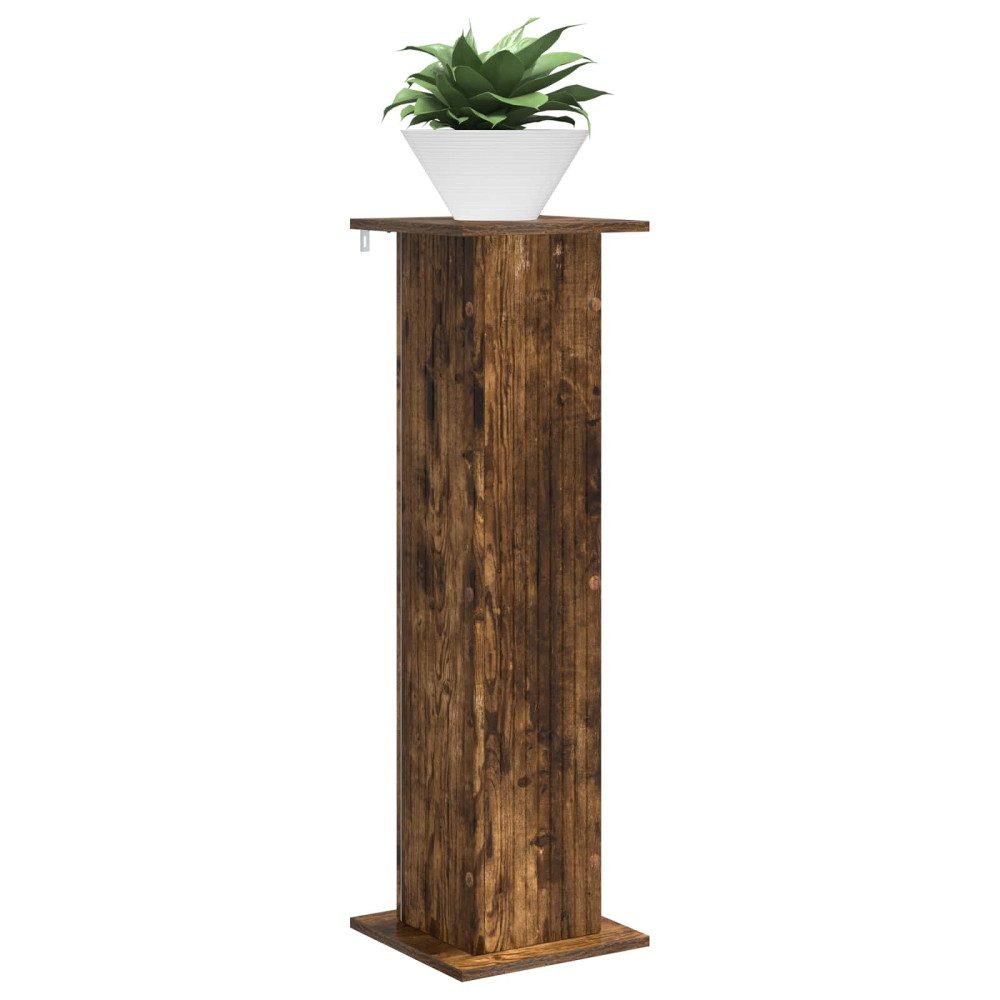 Produktbild för Växtställ 2 pcs Rökt ek 30,5 x 30 x 100,5 cm Konstruerat trä