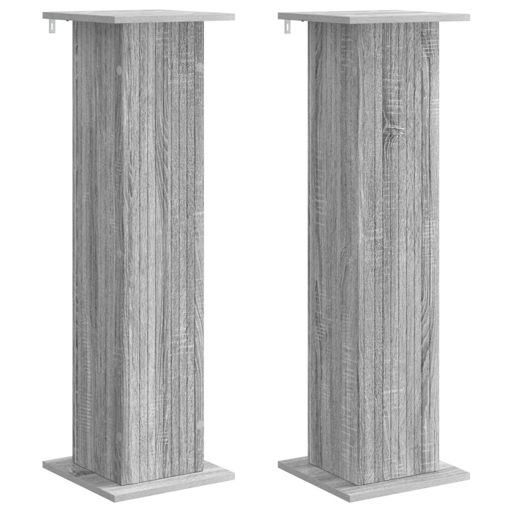 Produktbild för Växtställ 2 pcs Grå sonoma-ek 30,5 x 30 x 100,5 cm