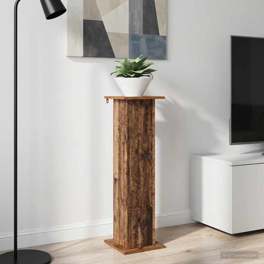 Produktbild för Växtställ Gammalt trä 30,5 x 30 x 100,5 cm Konstruerat trä
