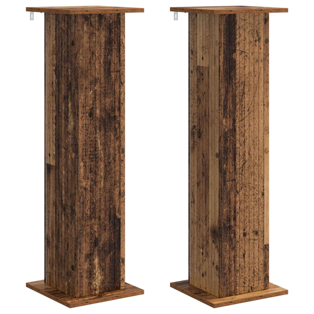 Produktbild för Växtställ 2 pcs Gammalt trä 30,5 x 30 x 100,5 cm
