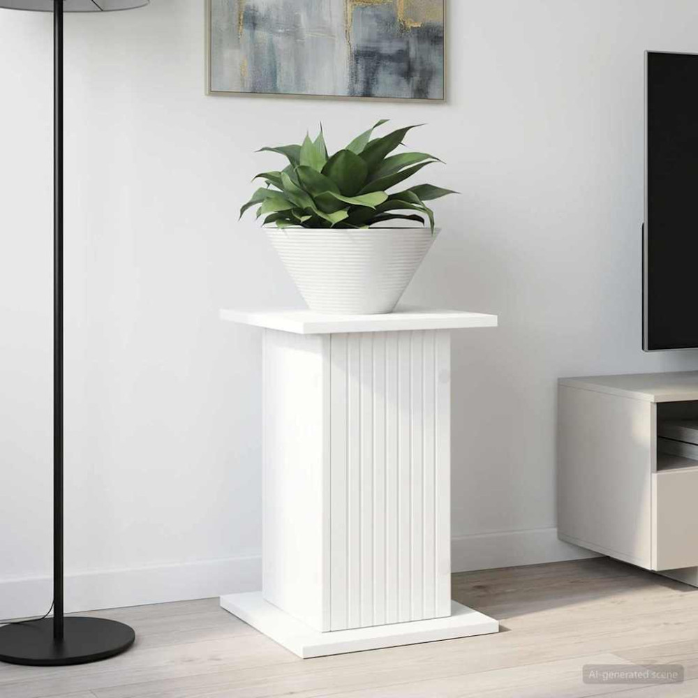Produktbild för Växtställ Vit 30,5 x 30 x 43 cm Konstruerat trä