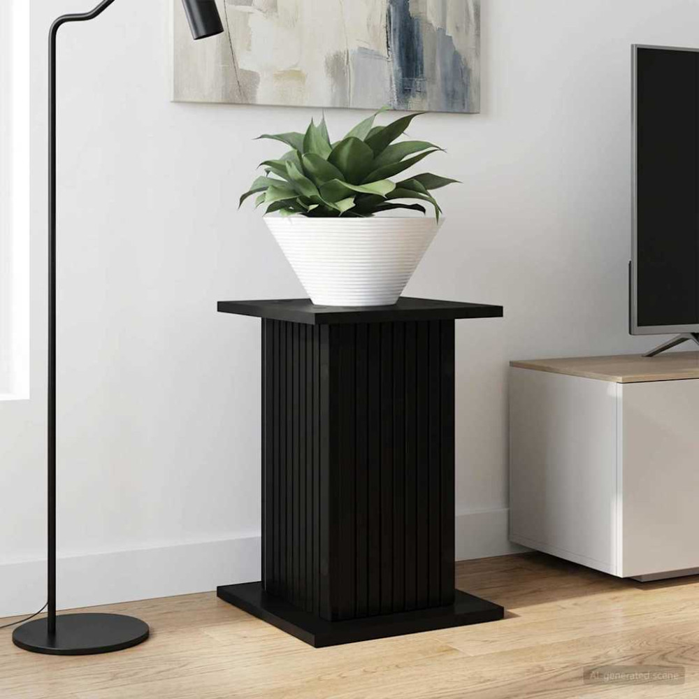 Produktbild för Växtställ 2 pcs Svart 30,5 x 30 x 43 cm Konstruerat trä