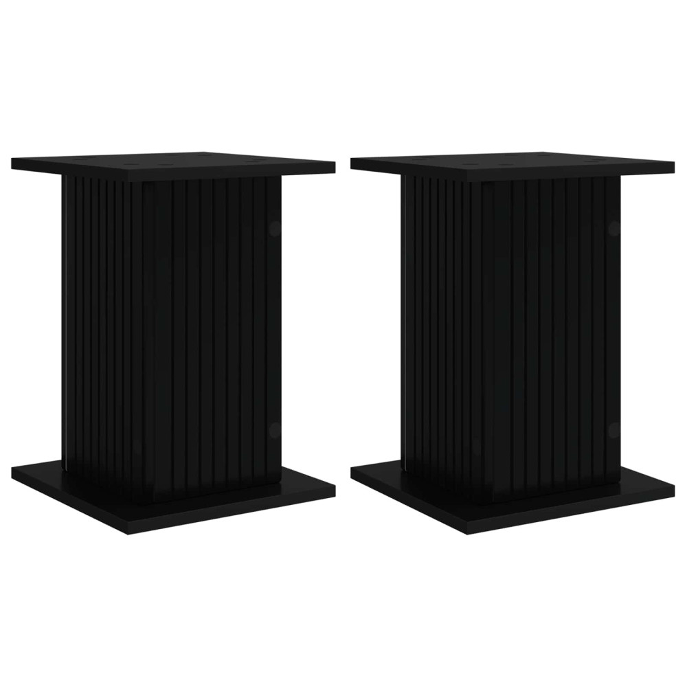 Produktbild för Växtställ 2 pcs Svart 30,5 x 30 x 43 cm Konstruerat trä