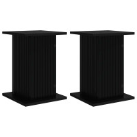Produktbild för Växtställ 2 pcs Svart 30,5 x 30 x 43 cm Konstruerat trä