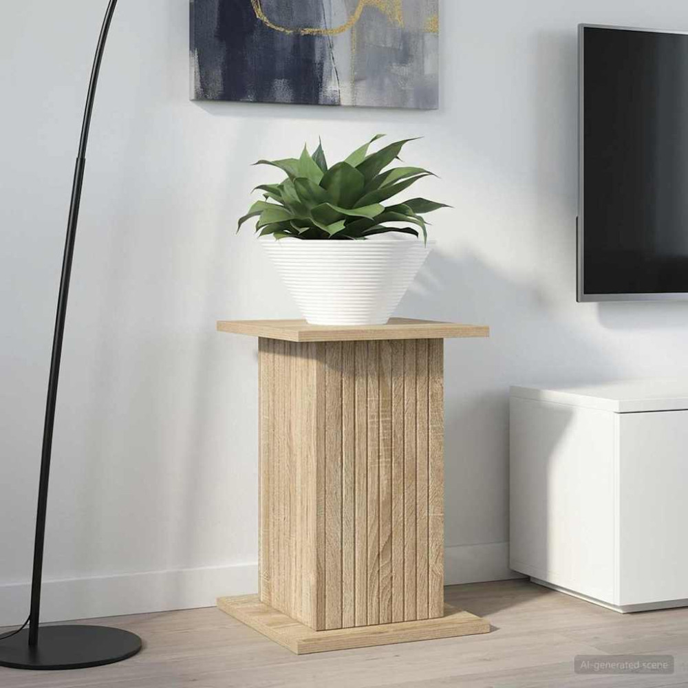 Produktbild för Växtställ Sonoma-ek 30,5 x 30 x 43 cm Konstruerat trä