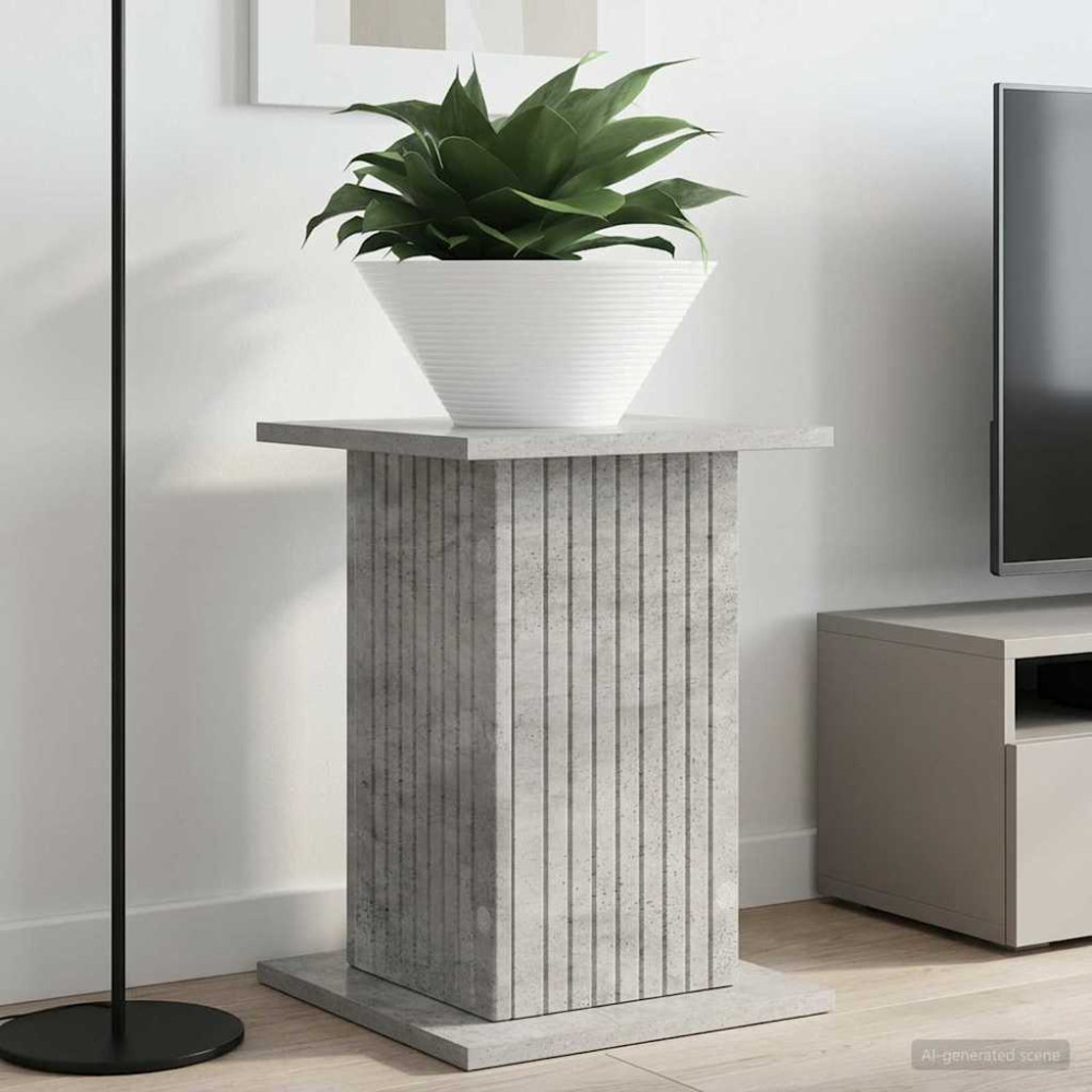 Produktbild för Växtställ 2 pcs Betonggrå 30,5 x 30 x 43 cm Konstruerat trä