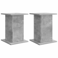 Produktbild för Växtställ 2 pcs Betonggrå 30,5 x 30 x 43 cm Konstruerat trä