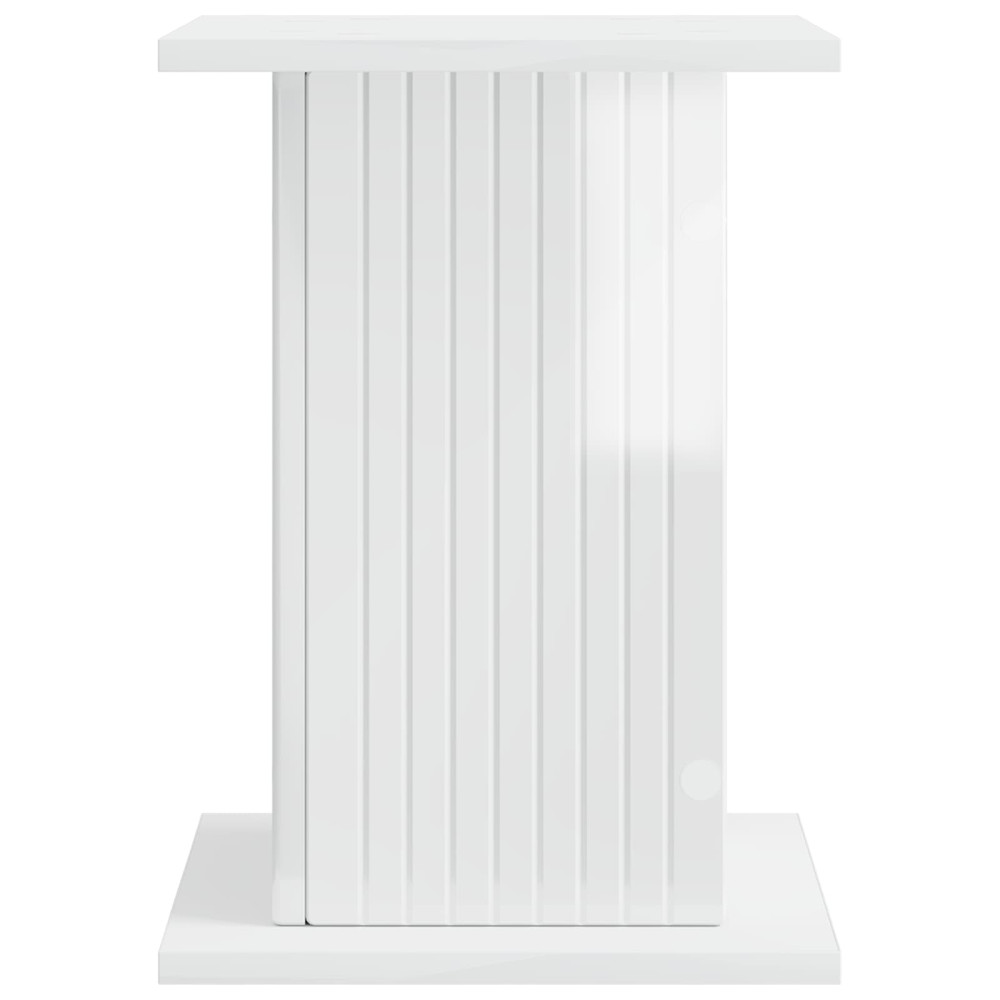 Produktbild för Växtställ Vit högglans 30,5 x 30 x 43 cm Konstruerat trä
