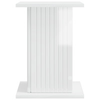 Produktbild för Växtställ Vit högglans 30,5 x 30 x 43 cm Konstruerat trä