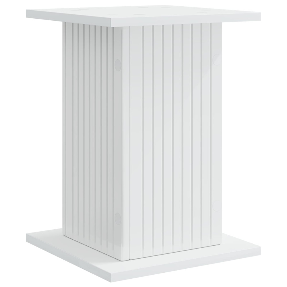 Produktbild för Växtställ 2 pcs Vit högglans 30,5 x 30 x 43 cm Konstruerat trä