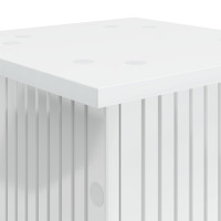 Produktbild för Växtställ 2 pcs Vit högglans 30,5 x 30 x 43 cm Konstruerat trä
