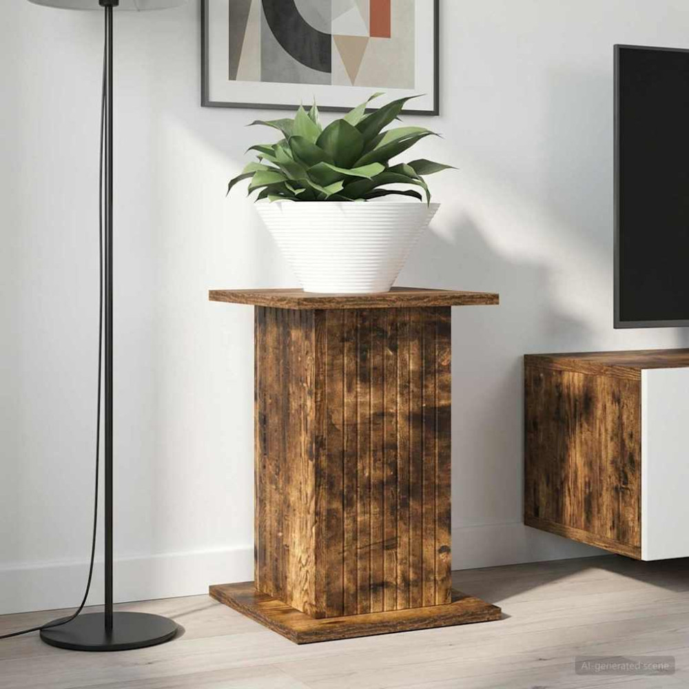 Produktbild för Växtställ 2 pcs Rökt ek 30,5 x 30 x 43 cm Konstruerat trä