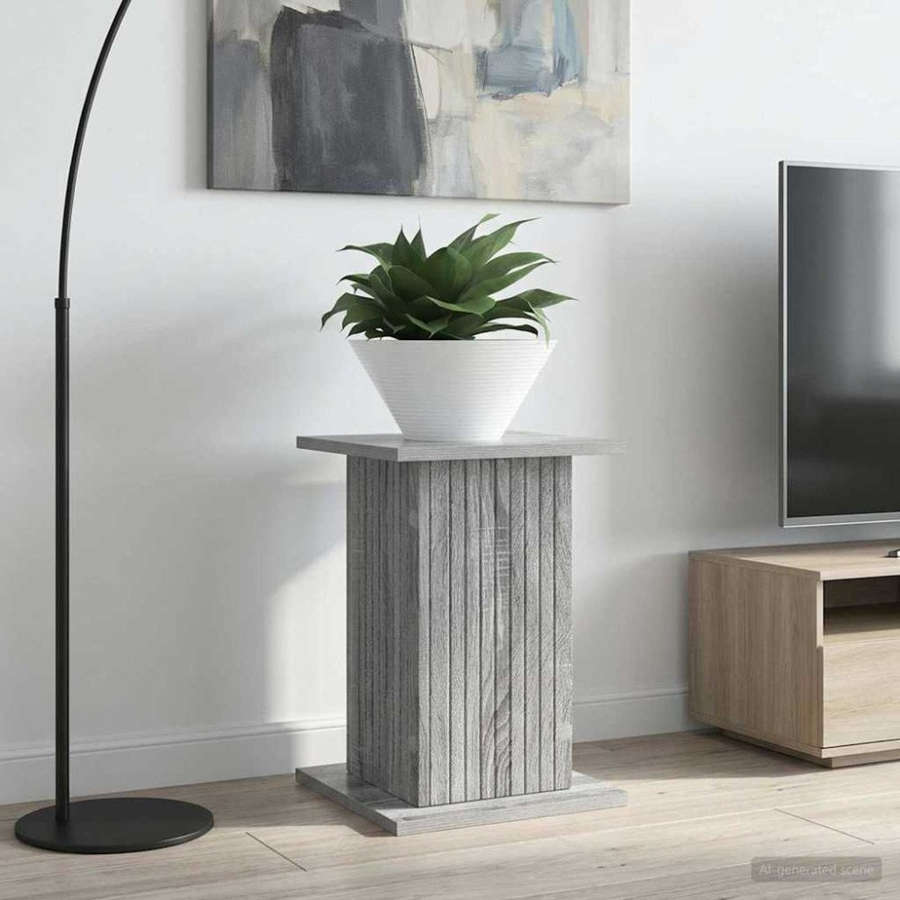 Produktbild för Växtställ Grå sonoma-ek 30,5 x 30 x 43 cm Konstruerat trä