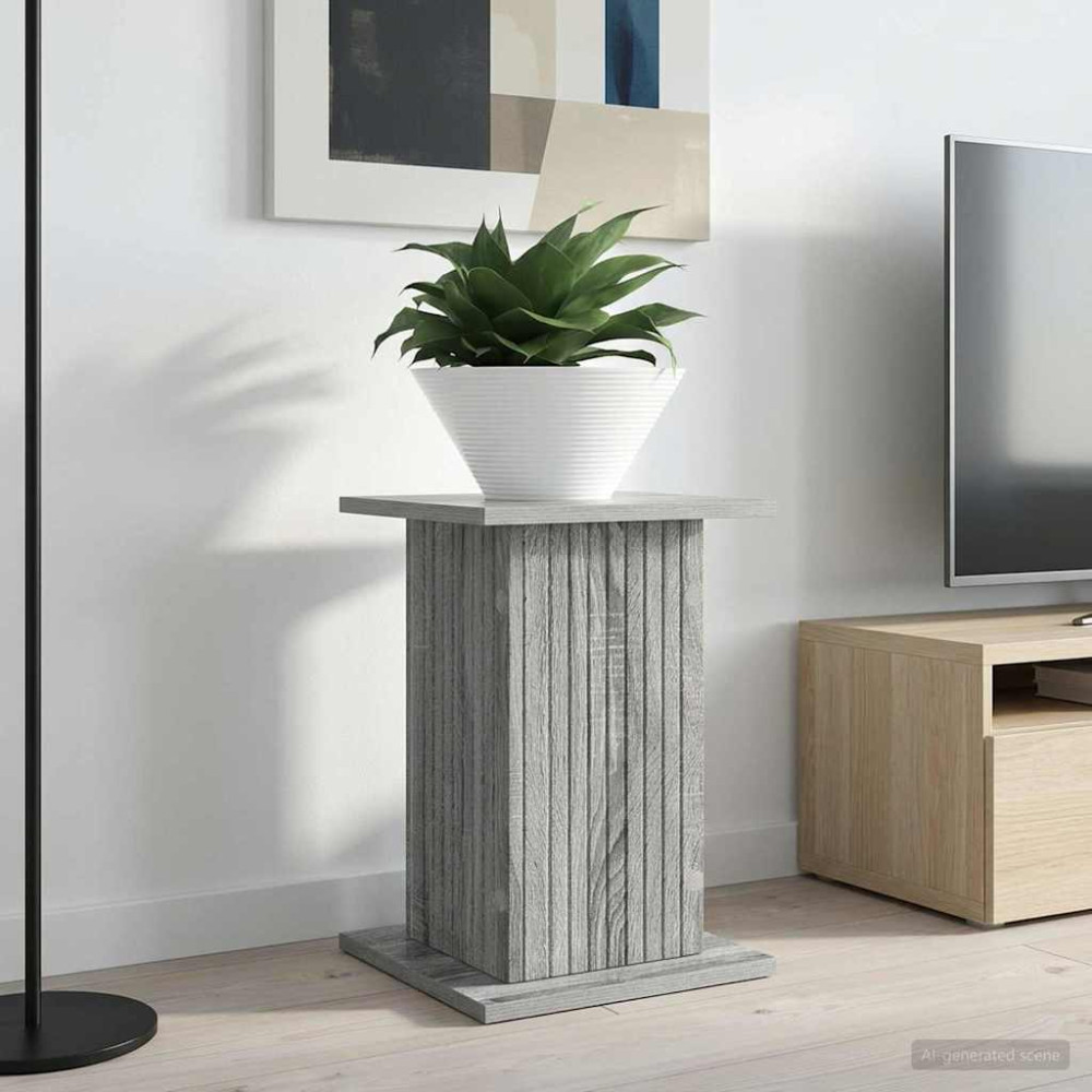 Produktbild för Växtställ 2 pcs Grå sonoma-ek 30,5 x 30 x 43 cm Konstruerat trä