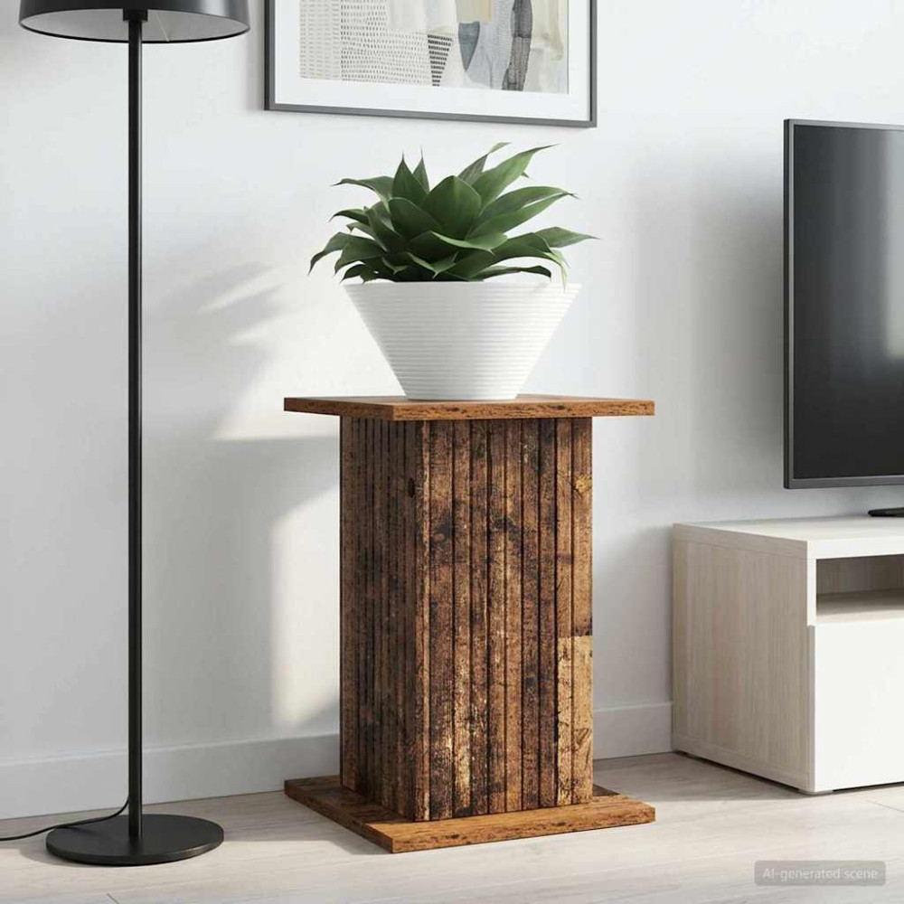 Produktbild för Växtställ 2 pcs Gammalt trä 30,5 x 30 x 43 cm Konstruerat trä