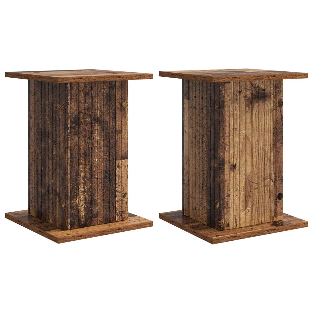 Produktbild för Växtställ 2 pcs Gammalt trä 30,5 x 30 x 43 cm Konstruerat trä