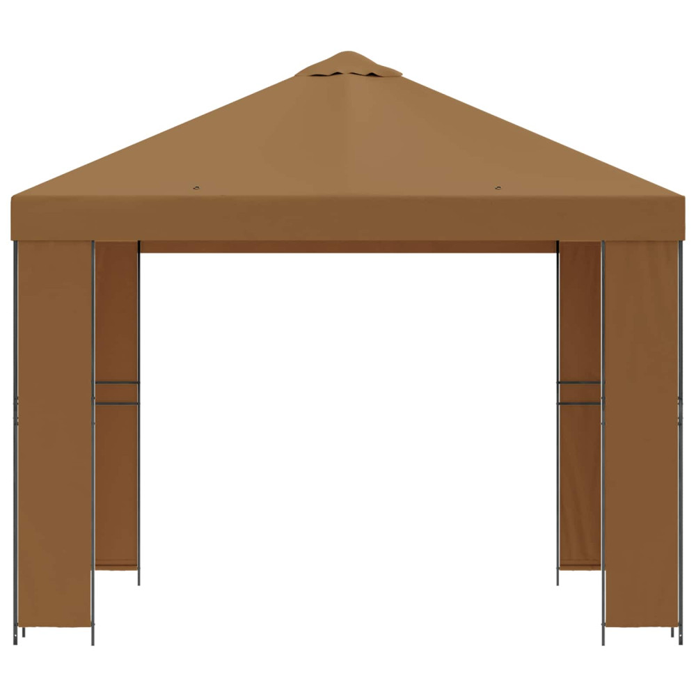 Produktbild för Paviljong 3 x 3 m Beige Polyester och Stål 190 gsm