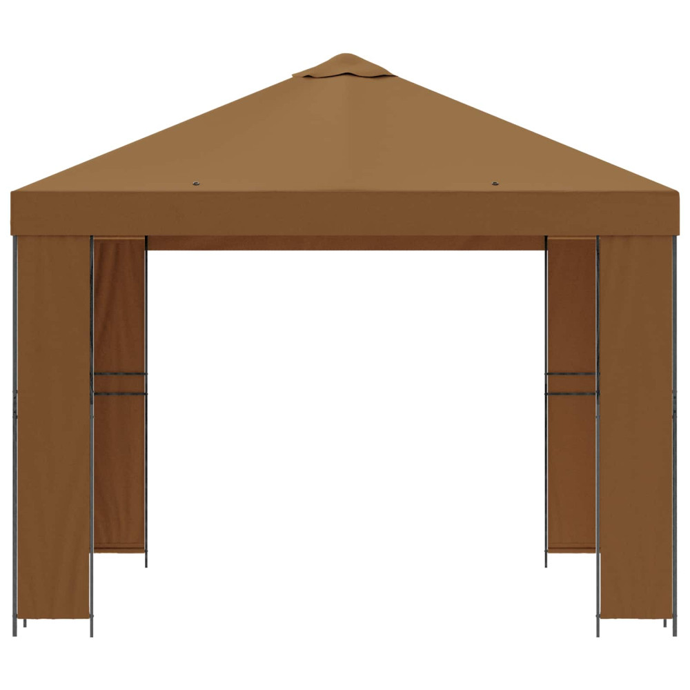 Produktbild för Paviljong 3 x 3 m Beige Polyester och Stål 190 gsm