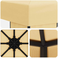 Produktbild för Paviljong 3 x 3 m Gräddvit Polyester och Stål 190 gsm