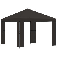 Produktbild för Paviljong 3 x 3 m Antracit Polyester och Stål 190 gsm