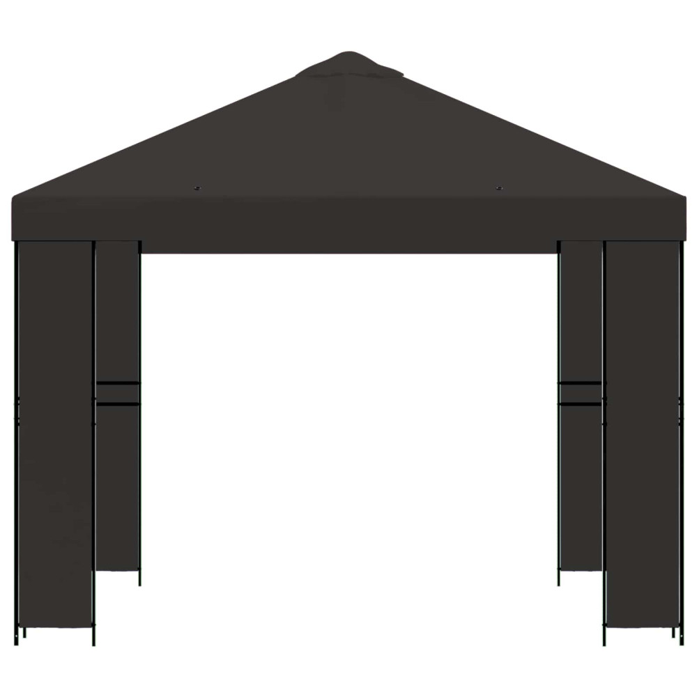 Produktbild för Paviljong 3 x 3 m Antracit Polyester och Stål 190 gsm