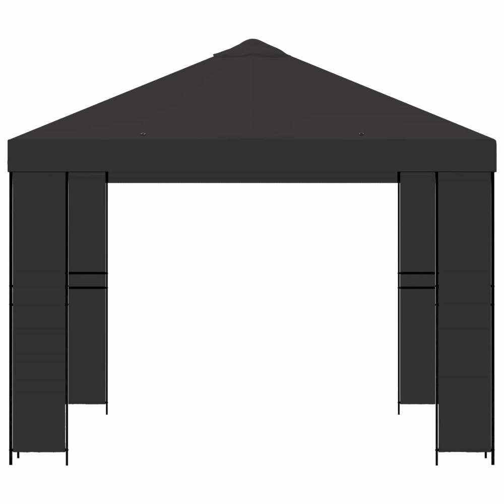 Produktbild för Paviljong 3 x 3 m Antracit Polyester och Stål 190 gsm