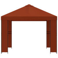 Produktbild för Paviljong 3 x 3 m Terracotta Polyester och Stål 190 gsm