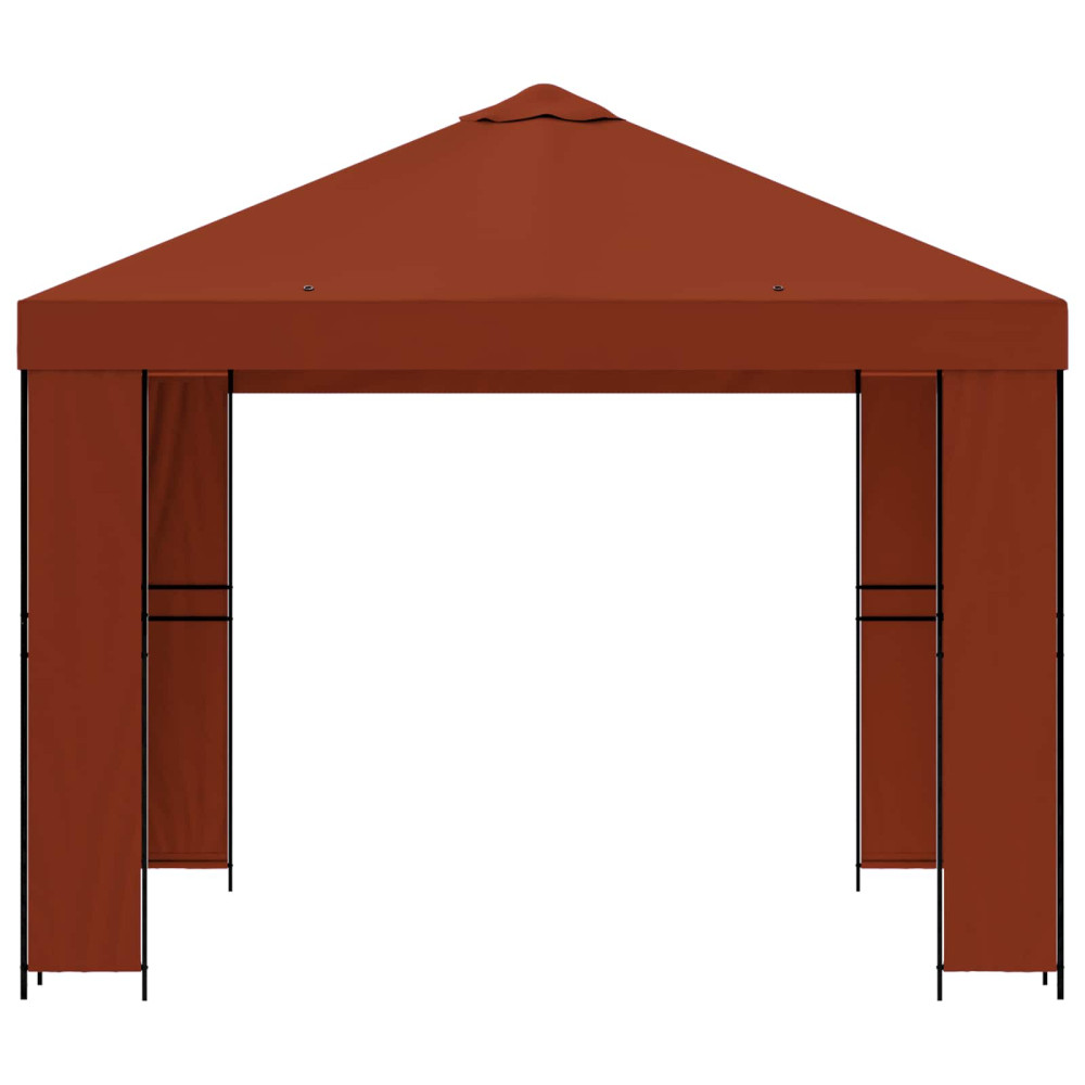 Produktbild för Paviljong 3 x 3 m Terracotta Polyester och Stål 190 gsm