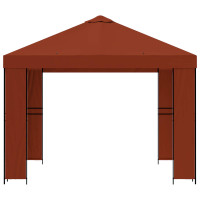 Produktbild för Paviljong 3 x 3 m Terracotta Polyester och Stål 190 gsm