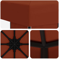 Produktbild för Paviljong 3 x 3 m Terracotta Polyester och Stål 190 gsm