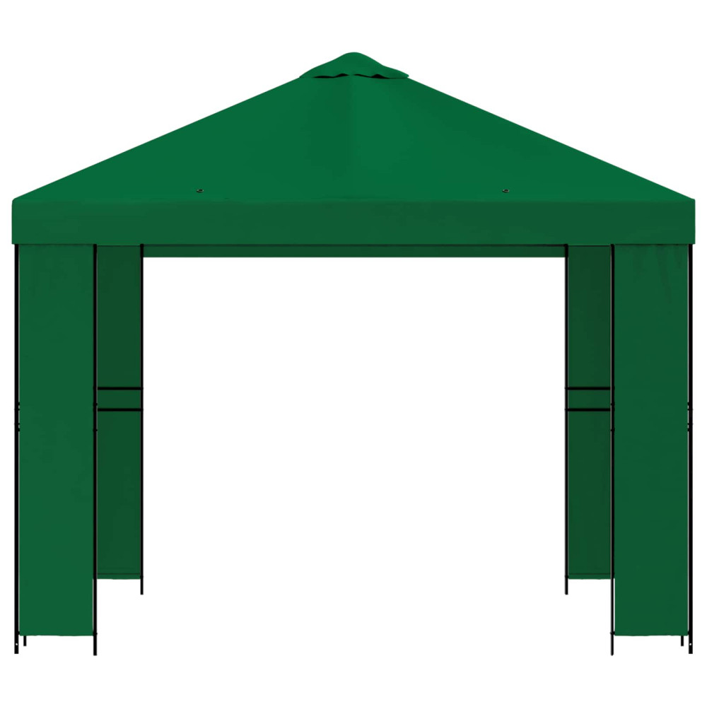 Produktbild för Paviljong 3 x 3 m Grön Polyester och Stål 190 gsm
