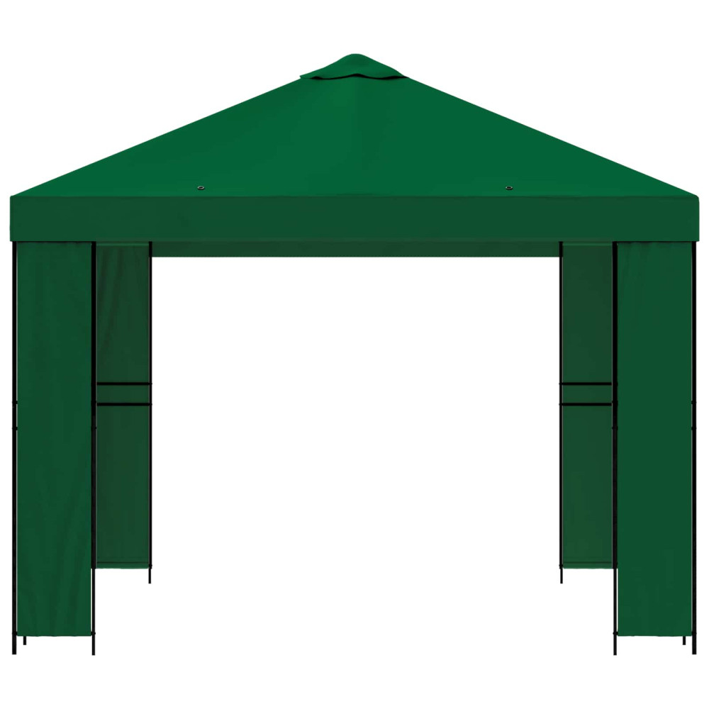 Produktbild för Paviljong 3 x 3 m Grön Polyester och Stål 190 gsm