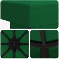 Produktbild för Paviljong 3 x 3 m Grön Polyester och Stål 190 gsm