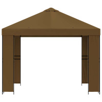 Produktbild för Paviljong 3 x 3 m Taupe Polyester och Stål 190 gsm