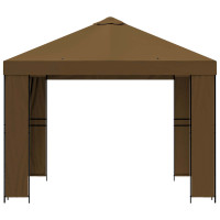 Produktbild för Paviljong 3 x 3 m Taupe Polyester och Stål 190 gsm