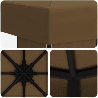 Produktbild för Paviljong 3 x 3 m Taupe Polyester och Stål 190 gsm