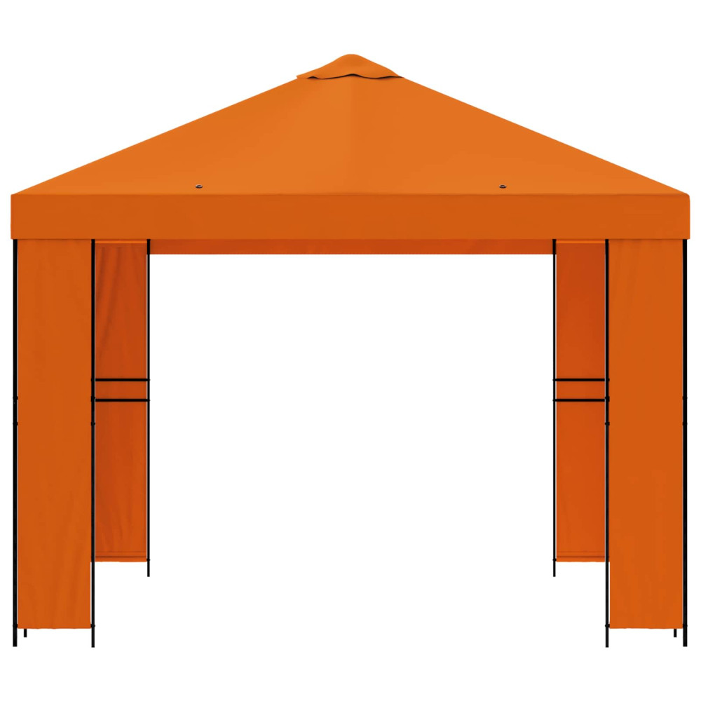 Produktbild för Paviljong 3 x 3 m Orange Polyester och Stål 190 gsm