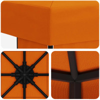 Produktbild för Paviljong 3 x 3 m Orange Polyester och Stål 190 gsm