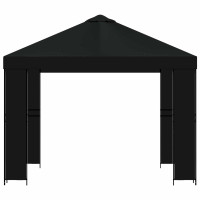 Produktbild för Paviljong 3 x 3 m Svart Polyester och Stål 190 gsm