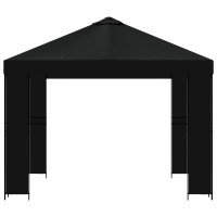 Produktbild för Paviljong 3 x 3 m Svart Polyester och Stål 190 gsm