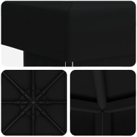 Produktbild för Paviljong 3 x 3 m Svart Polyester och Stål 190 gsm