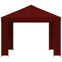 Produktbild för Paviljong 3 x 3 m Vinröd Polyester och Stål 190 gsm