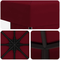 Produktbild för Paviljong 3 x 3 m Vinröd Polyester och Stål 190 gsm