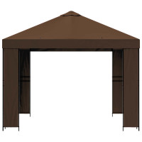 Produktbild för Paviljong 3 x 3 m Brun Polyester och Stål 190 gsm
