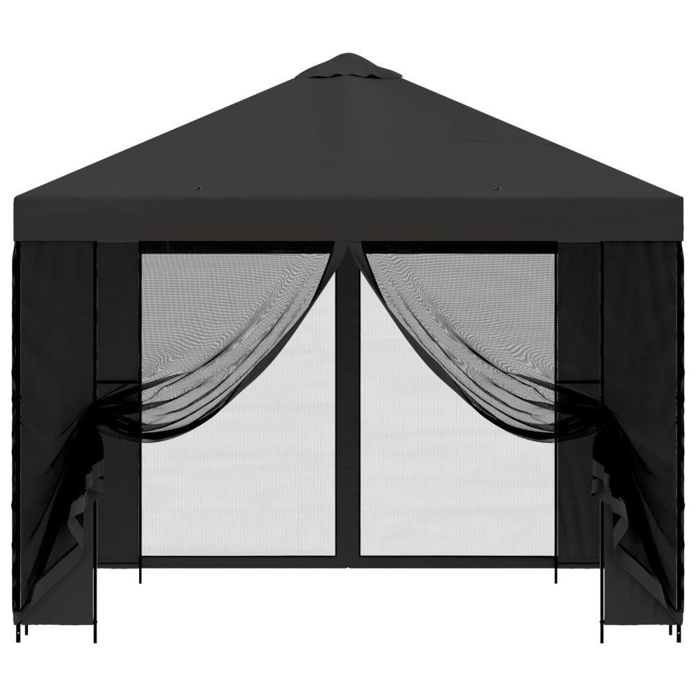 Produktbild för Trädgårdsgazebo med sidoväggar 3 x 3 m Antracit