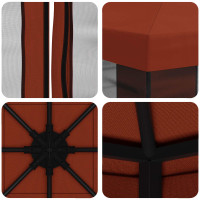 Produktbild för Trädgårdsgazebo med sidoväggar 3 x 3 m Terracotta