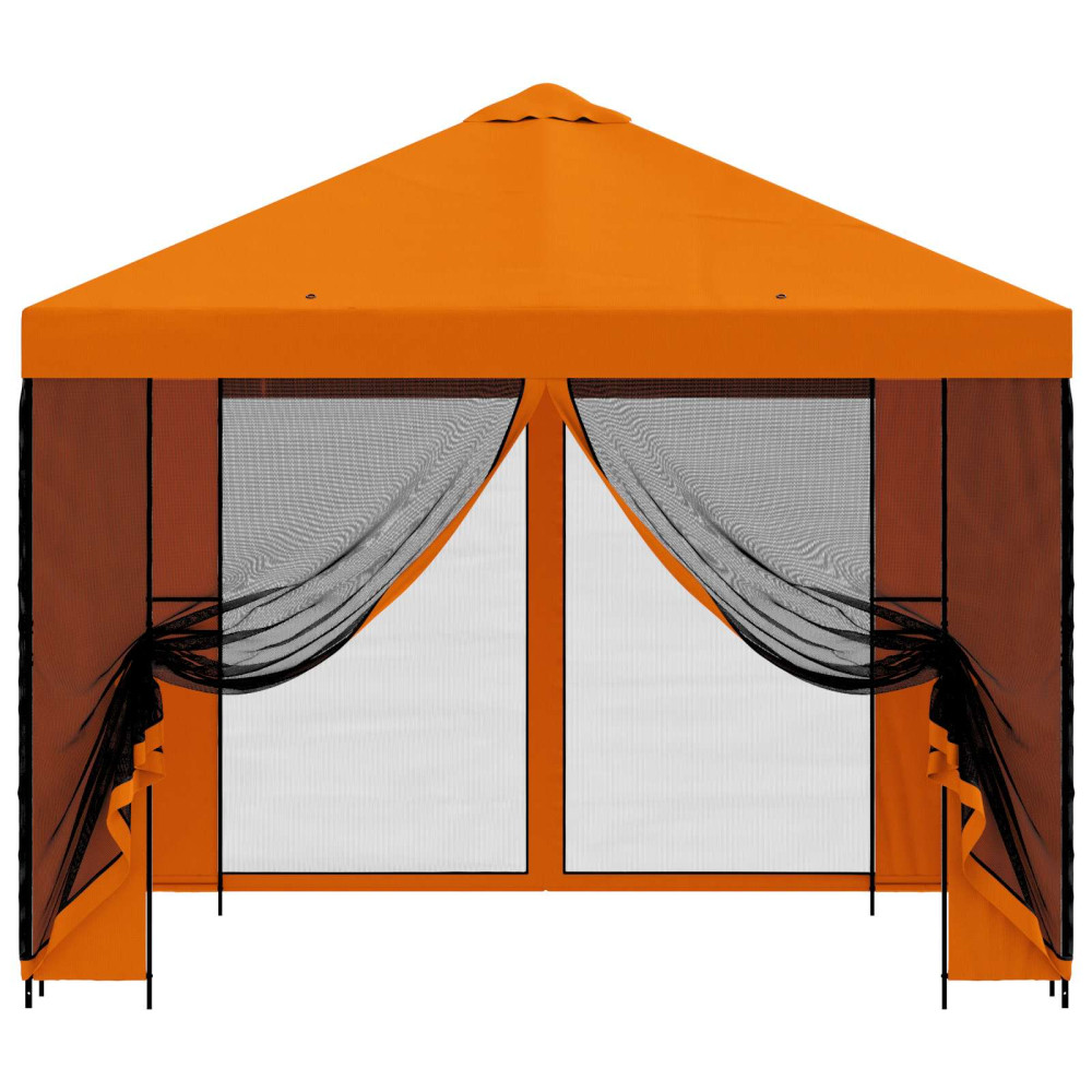 Produktbild för Trädgårdsgazebo med sidoväggar 3 x 3 m Orange